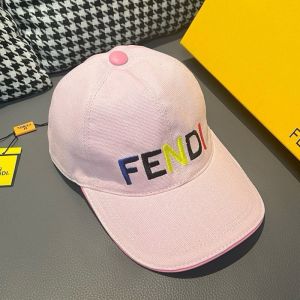 Fendi Baseball Cap In Fendi Motif Canvas Pink