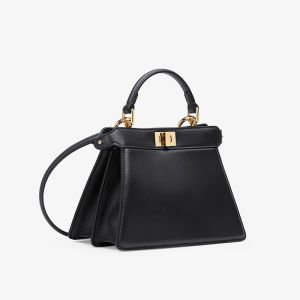 Fendi Petite Peekaboo ISeeu Bag In Nappa Leather Black