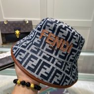 Fendi Bucket Hat In Fendi Roma FF Motif Canvas Black