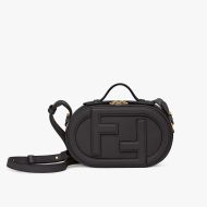 Fendi Mini O'Lock Camera Case In Calf Leather Black