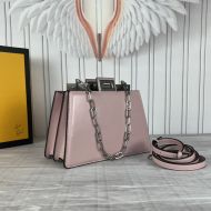 Fendi Mini Peekaboo Cut bag In Calf Leather Cherry