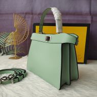 Fendi Petite Peekaboo ISeeu Bag In Nappa Leather Green