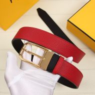 Fendi Pin Buckle Belt In Calf Leather Red