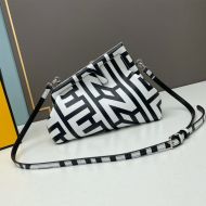 Fendi Small First Bag In Fendi Roma Capsule Leather Black/White