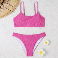 Fendi Underwear Set Women FF Motif Lycra Rose